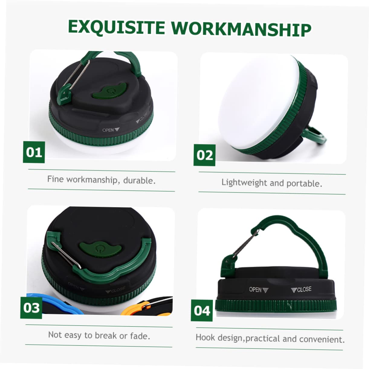 Mikikit LED Camping Light Portable Tent Lamp for Outdoor Hiking Emergency Use Lightweight Hanging Light for Camping Trips and Backpacking Durable and Convenient Design