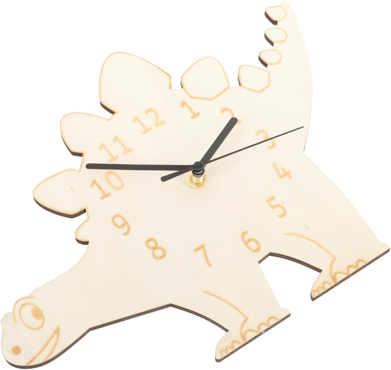 LIFKOME Wood Dinosaur Wall Clock with Silent Display for Bedroom