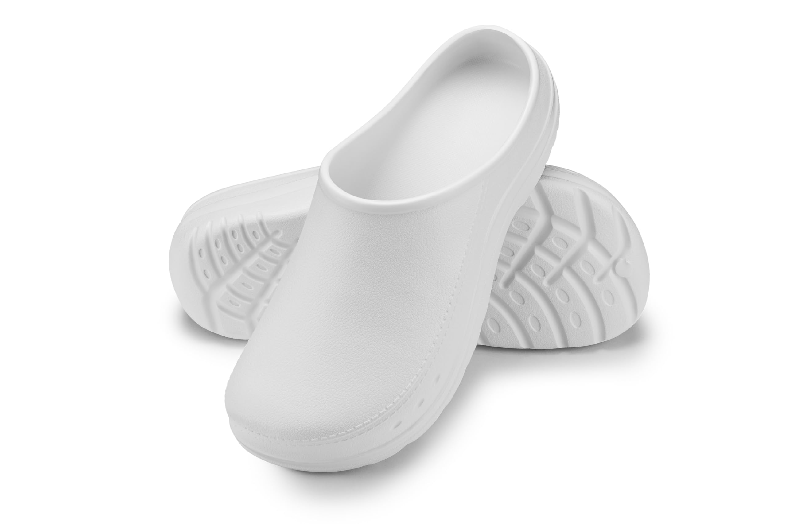 ESTRO Gartenschuhe Damen Clogs Geschlossen - Gartenclogs Herren Unisex Gummischuhe Leicht Gartenclogs Damen Garten Clogs Herren CC01 (38, Weiß)