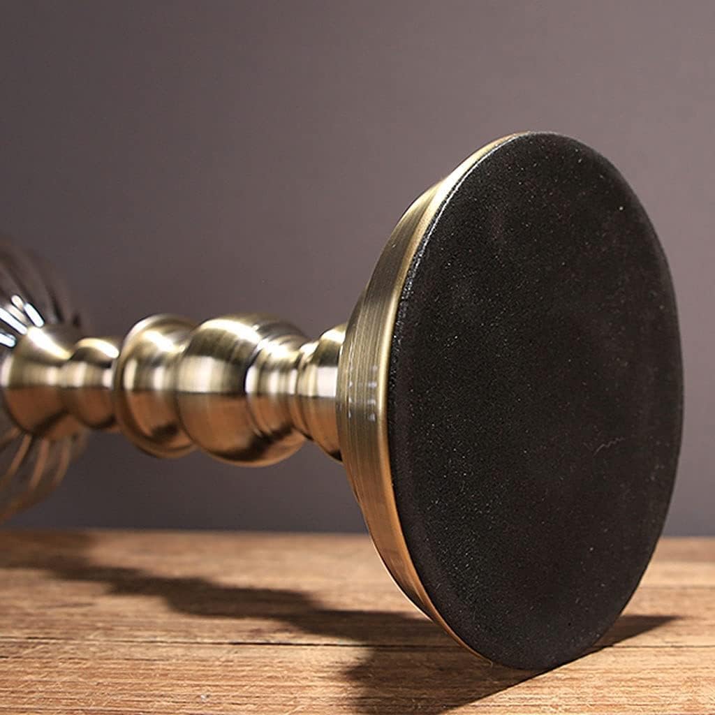 Świecznik w stylu retro ze szkła kryształowego – elegancki metalowy stojak filarowy na ślub, stół jadalny, wystrój domu – kreatywna dekoracja w stylu vintage przy świecach duży