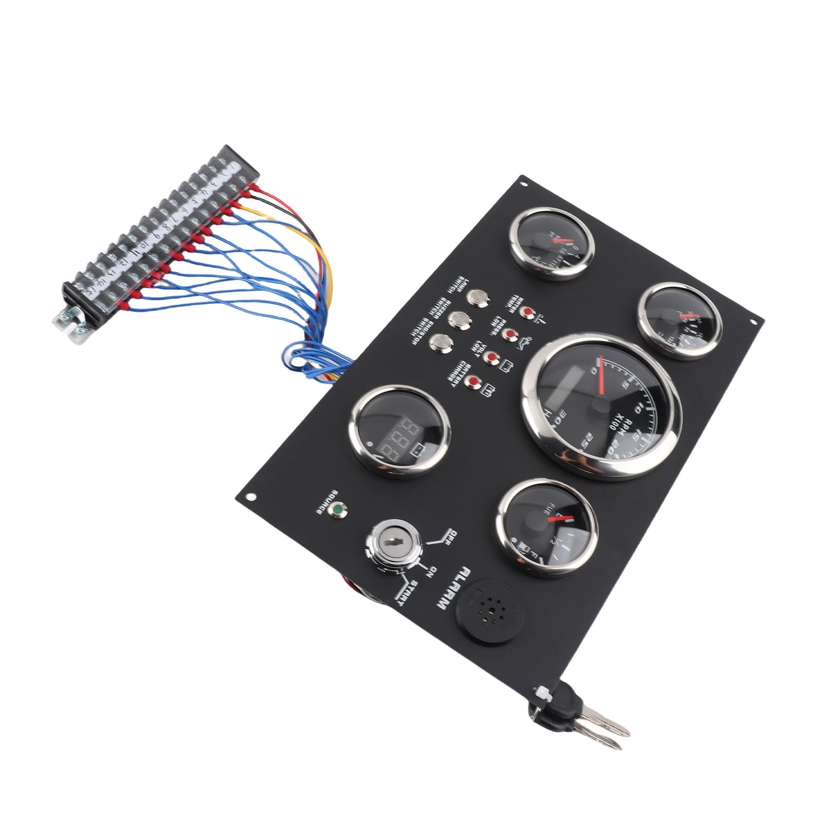 BRRNOO Cyfrowy Miernik Temperatury Opałowego 5 w 1, Obroty Silnika i Alarmy, dla Pojazdów Kempingowych, łodzi, Jachtów