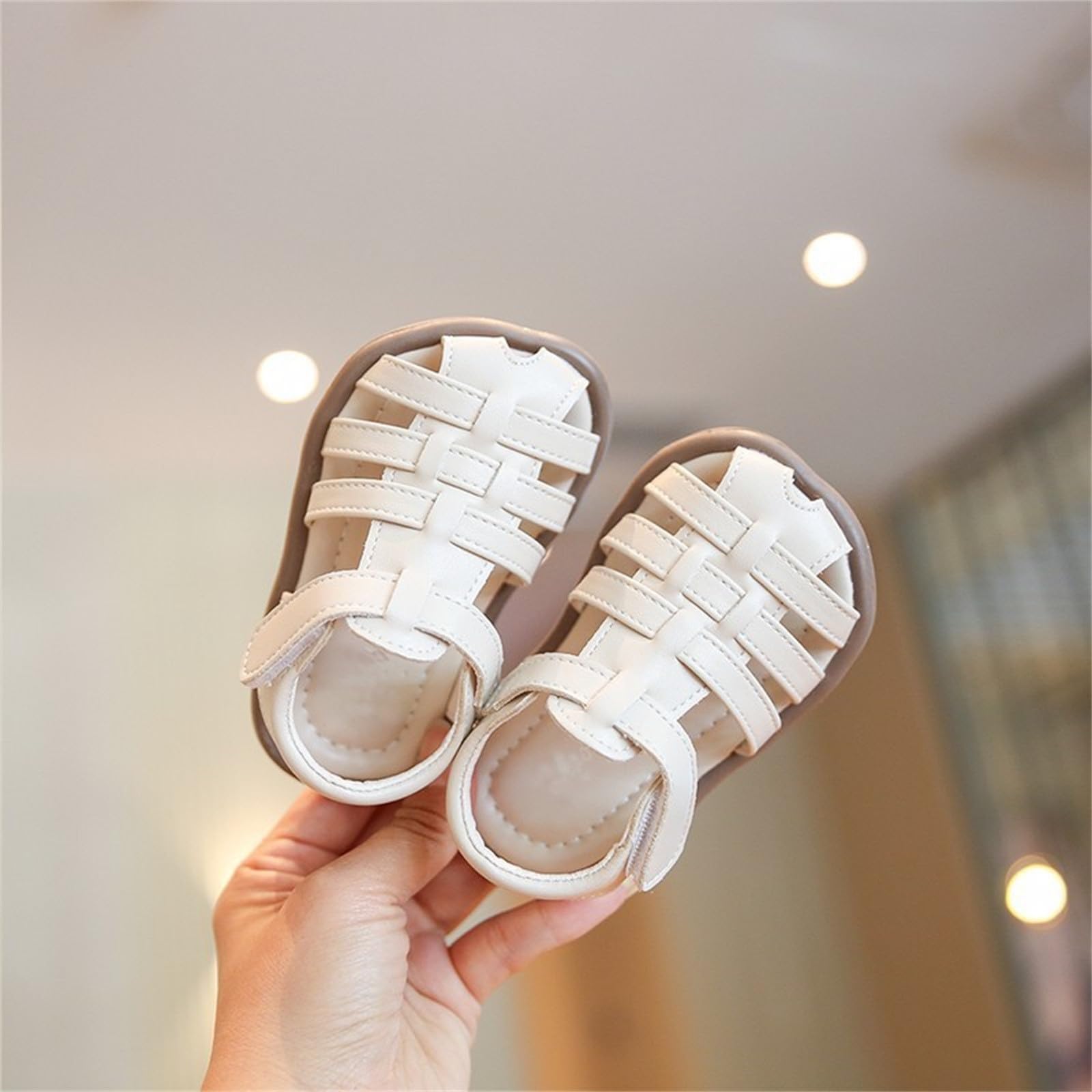 YHQZNLXQ Generisch Dziewczę ły Maluch Casual Outdoor Roman Shoes Miękka podeszwa Oddychająca Wygodna letnia wiosna Niemowlę pierwsze buty do chodzenia