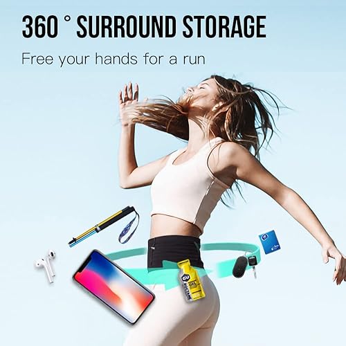 Miniatura 3 de AONIJIE Cinturón para correr con frasco suave de 8.5 fl oz para mujeres y hombres, ligero y antideslizante, se adapta a todos los tamaños de