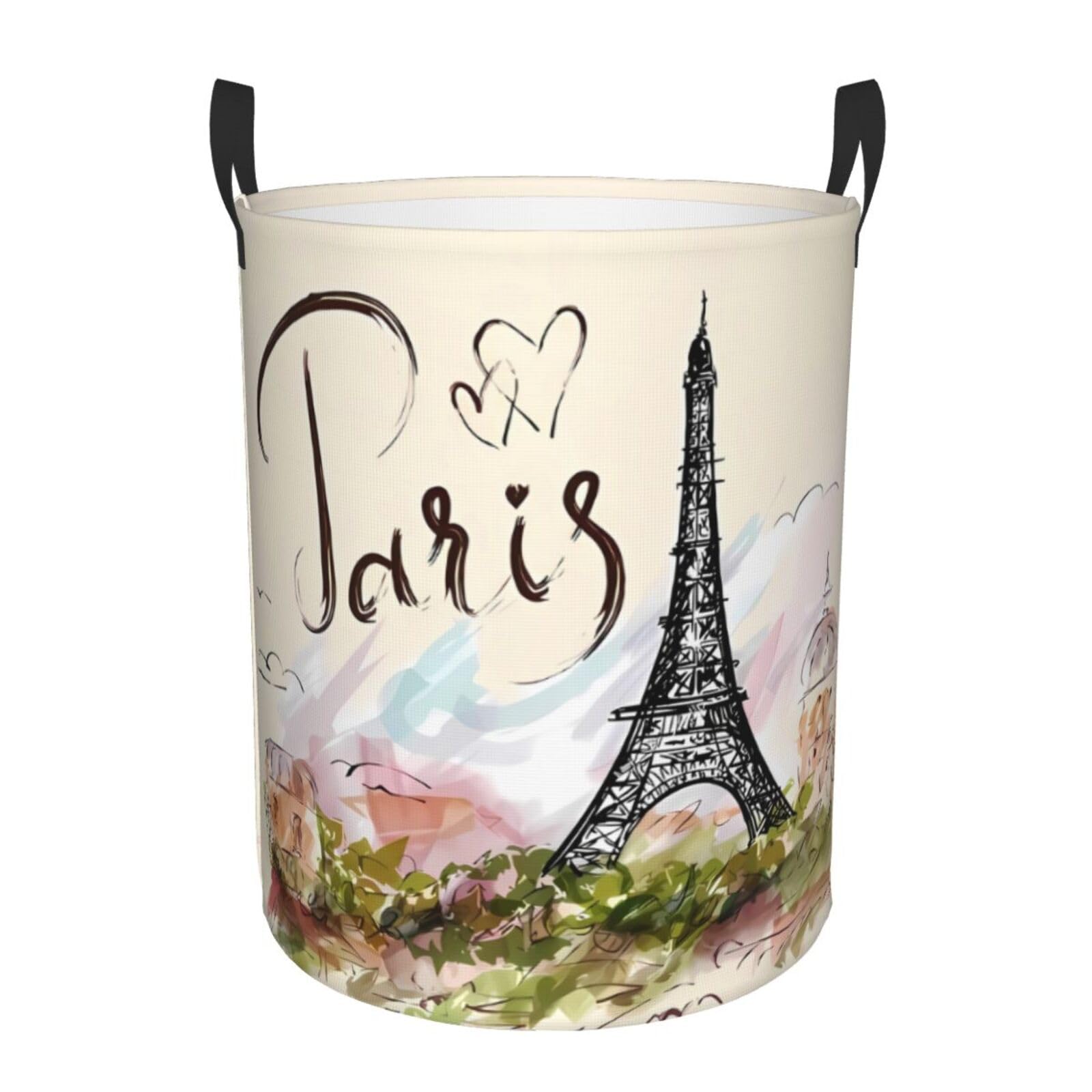 Cesto colada de pie impermeable de París para solucionar el desorden de ropa en el lavadero