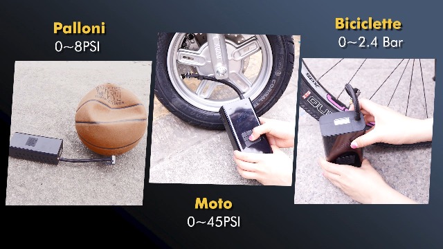 Compressore Aria Portatile DIHOOM 45L/min - Pompa Per Auto, Bici, Palloni, Con Power Bank E LED - Foto 7