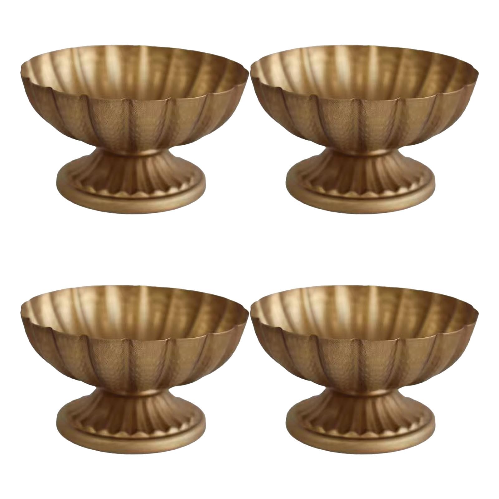 Supvox 4 Stück Eleganter Goldener Hochzeit-blumentopf mit Niedrigem Fuß für Frische Blumen Geeignet als Tischdekoration bei Hochzeitsfeiern und Festlichen Anlässen