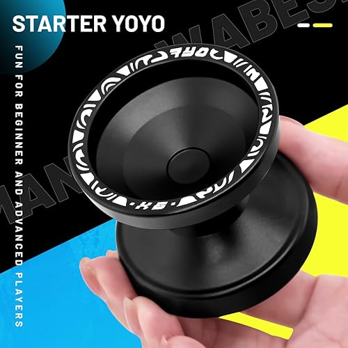 Miniatura 6 de X6 Yoyo profesional de trucos para niños y principiantes, Yoyo 6061 Responsive Yoyos de aleación de aluminio con rodamiento KK, eje, bolsa, 10