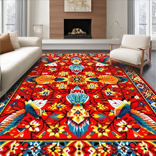 ODIKA Flatwoven Area Rug 5x7 ft, Intricate Cultural Artisan Craftsmanship,