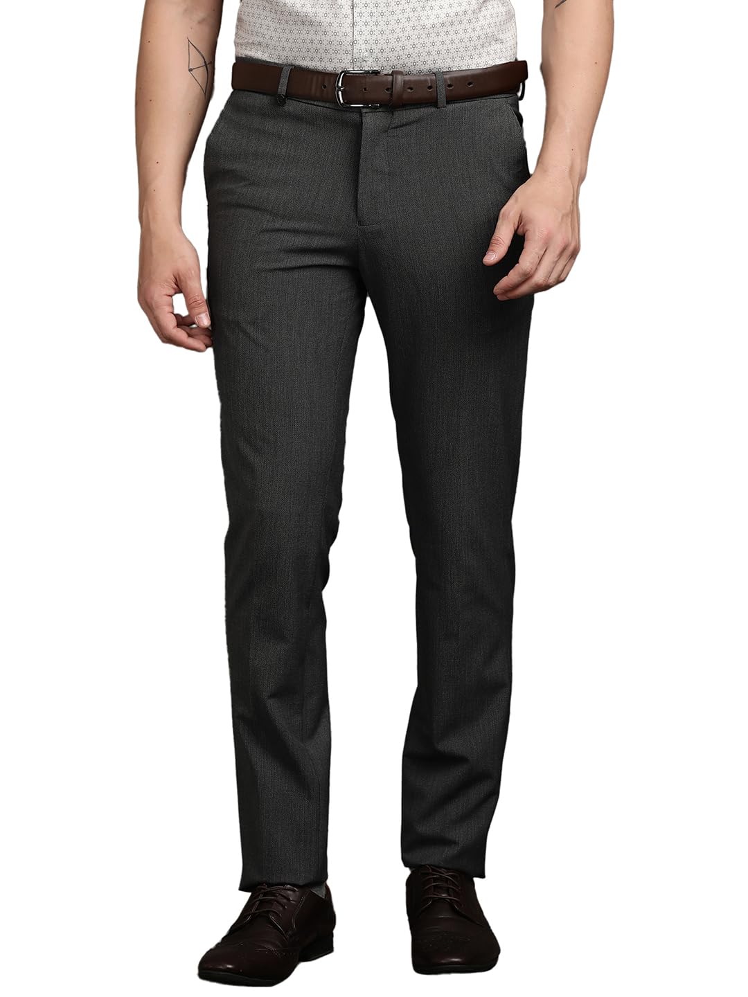 turtle Men’s Polyviscose Stretch Slim Fit Formal Trouser | Flat Front Mid-Rise Office Pants for Men | Smart Business Wear-picture-35