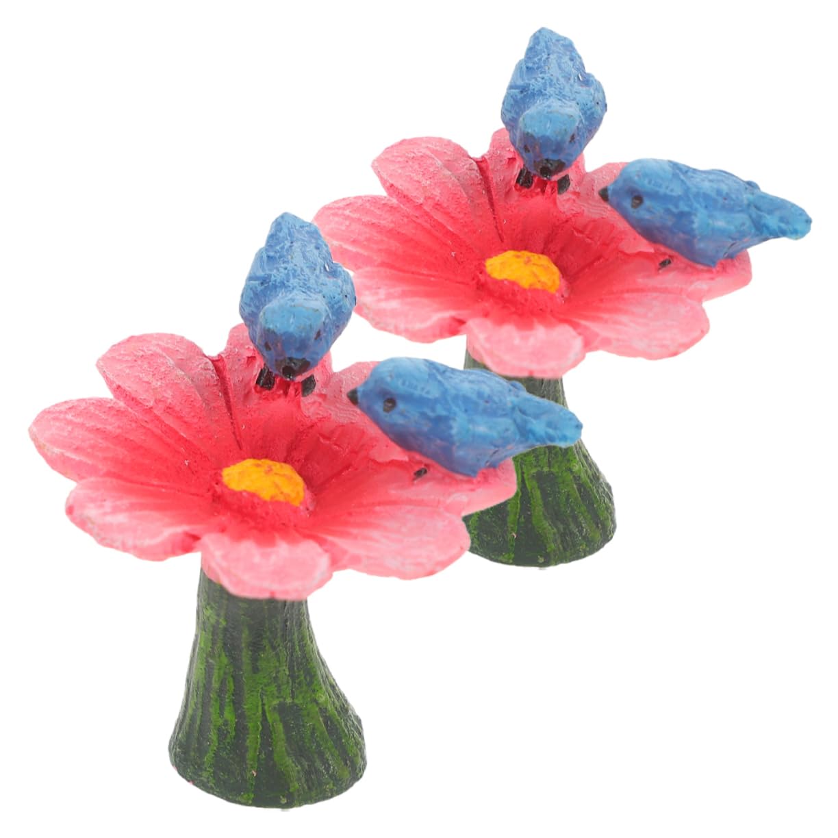 BESTonZON 10pezzi Statuette Di Uccelli Su Fiore Decorazione Miniatura Per Giardino e Paesaggio Per Arredo Da e Esterno