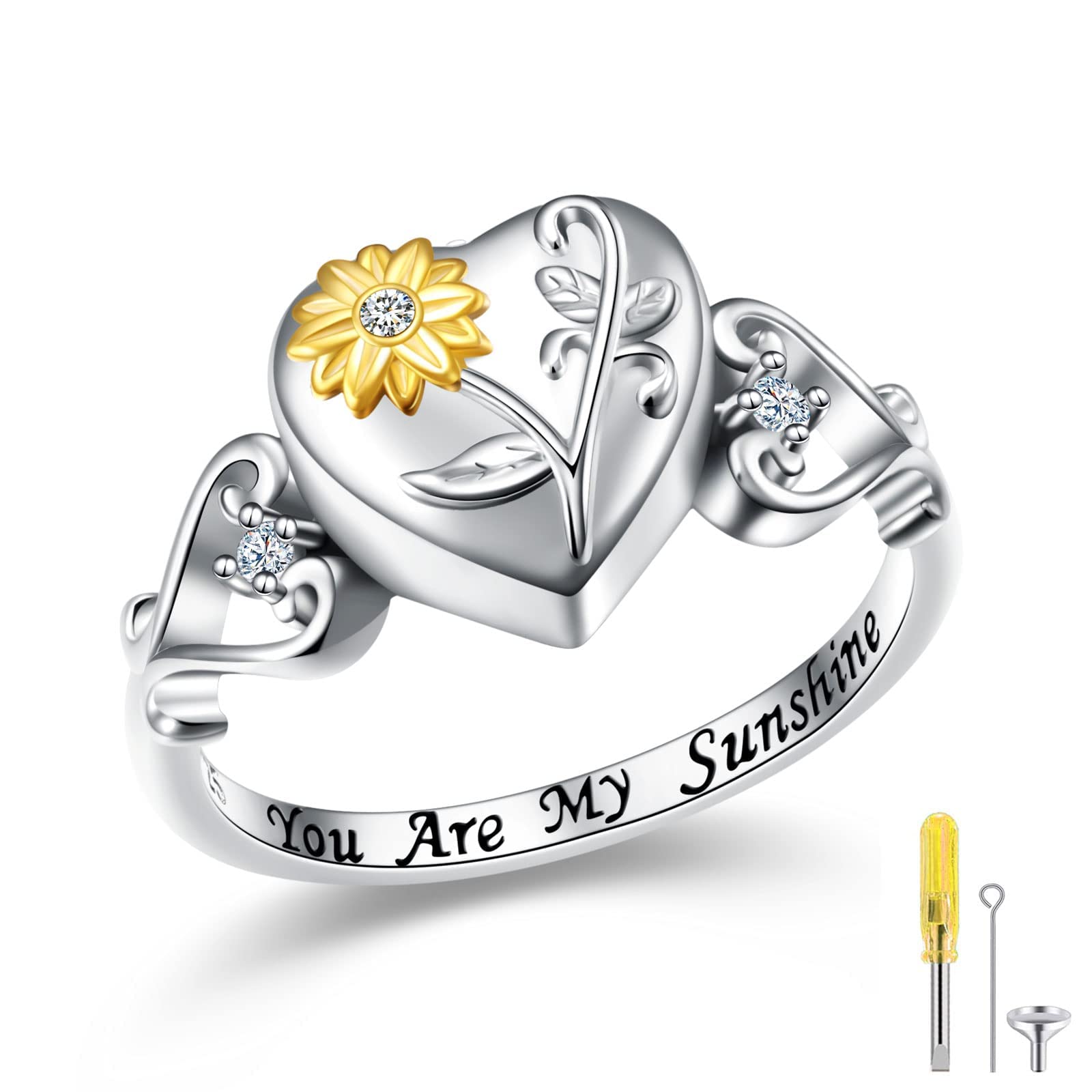 Anello Girasole Jewenova In Argento 925 Regolabile – You Are My Sunshine – Zirconi Cubici