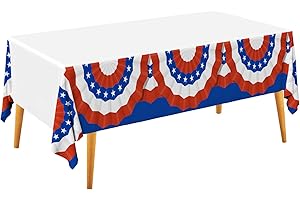 4th of July Tablecloth for American Flag Patriotic Party Decorations