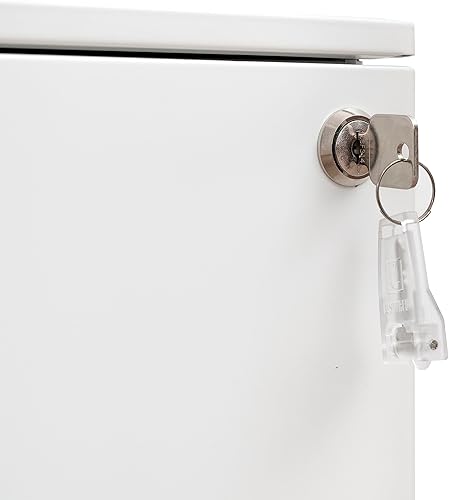 Miniatura 7 de Archivador de oficina moderno, archivador de metal con cerradura, cajones grandes, archivadores de oficina, soporte de impresora con 2 cajones y