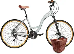 Kit Bicicleta BLITZ Aro 26 Cômodo Alumínio Urbana Sh 21V Freio a Disco + Cestinha e cadeado
