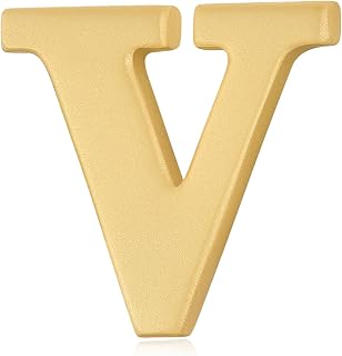 HONEY BEAR Mens Womens Initial Alphabet Letter Lapel Pins Collar Badge Brooches for Business Wedding Graduation Gift Matte Gold 0.59 inches