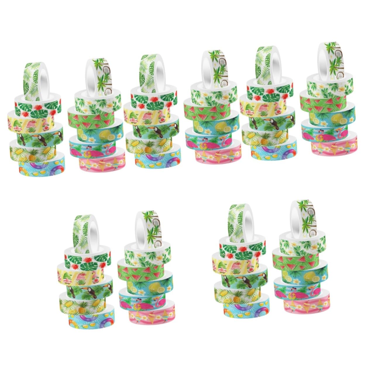 60rollos Cinta Washi Verde Para Manualidades y Scrapbooking De Adhesivos Para y Decoración De