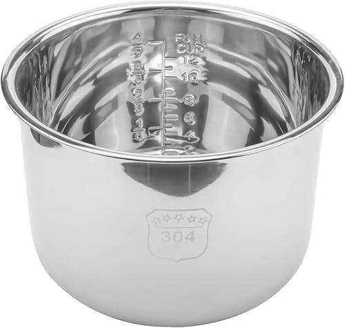 Olla a presión de 6L olla interna de olla de arroz, revestimiento de olla a presión de acero inoxidable interior de olla a presión de minutos