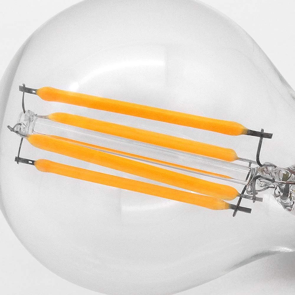 6pc 4w 8w 12w E27 E14 Lámpara Led Clara 220v G45 Bombilla Led Filamento 3000k Edison Globe Ball Light Bombilla De Ahorro De Energía, E27 12w