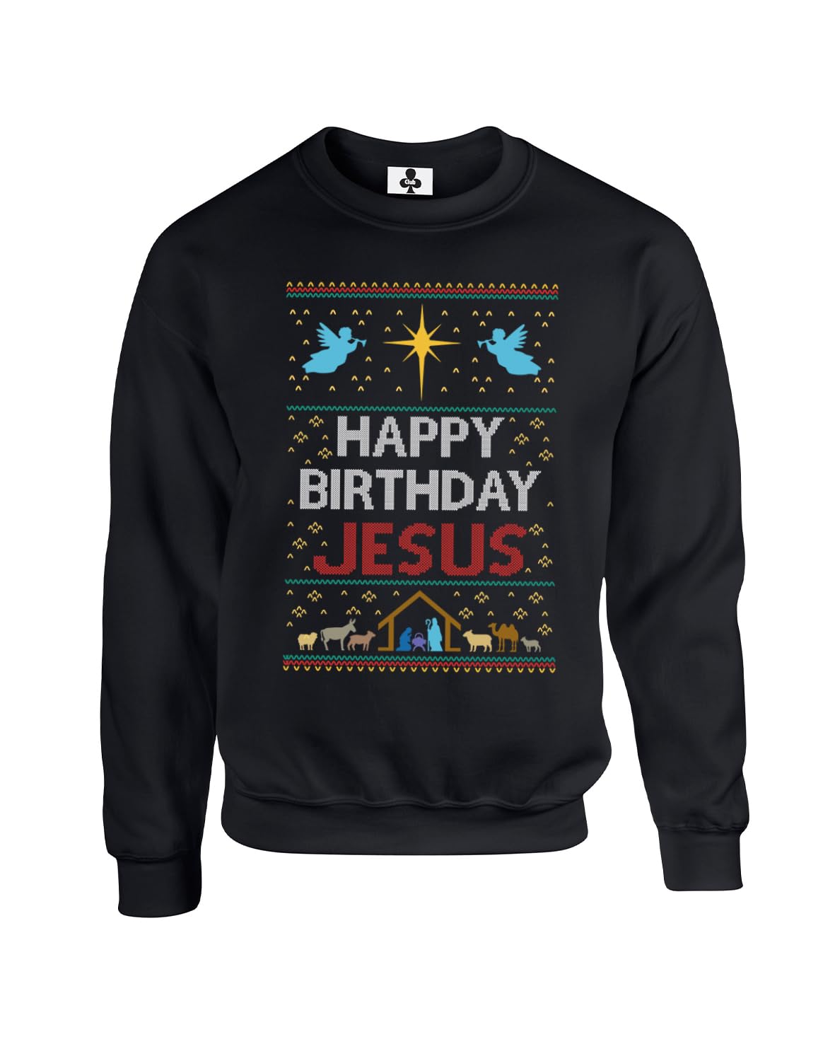 Taylor Brown Unisex Black Retro Classic Ugly Happy Birthday Jesus Merry Christmas Xmas Rude Silly Fun Novelty Funny Adults Sweatshirt Jumper