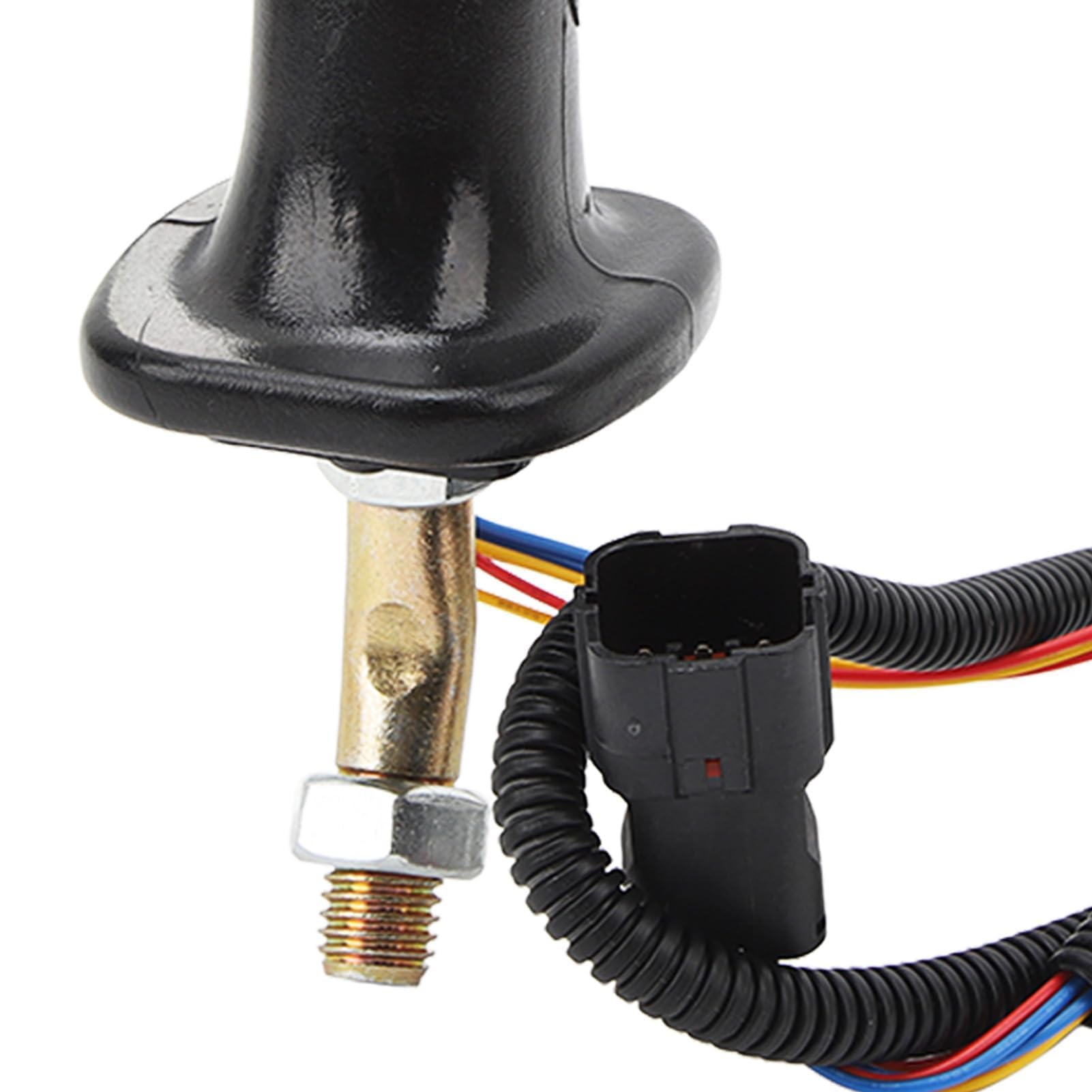 3-Tasten-Bagger-Joystick-Griffe, 2 Stück, Schwarz, 6-polig, ABS-Aluminiumlegierung, Verschleißfest, Bagger-Joystick-Hebel für DH DX150 215 225 300 370 9C