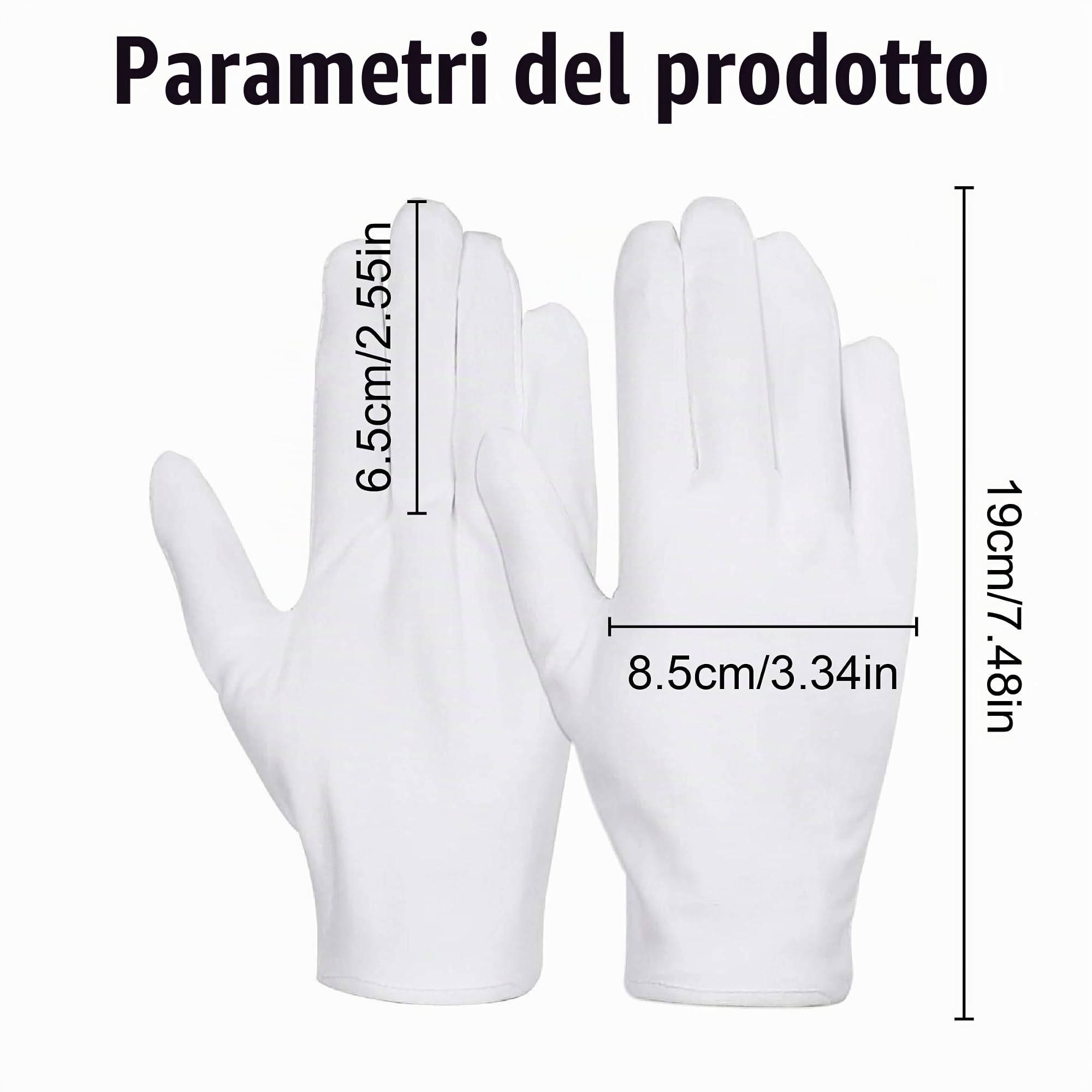 12 Paia Di Guanti In Cotone Bianco Per Donne Uomini Idratanti Durante La Notte Coricarsi Guariscono Eczema Lozione Dormire Mani Cure Termali Riparazione Ruvida Screpolata Secca Pelle