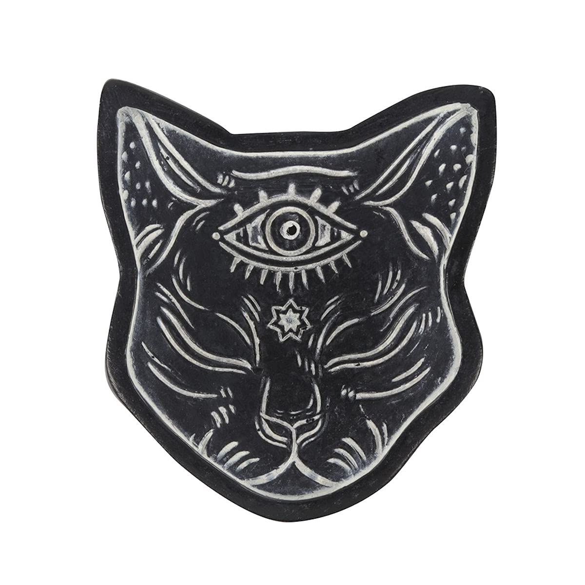 something different Black Cat Eye Resin Incense Holder