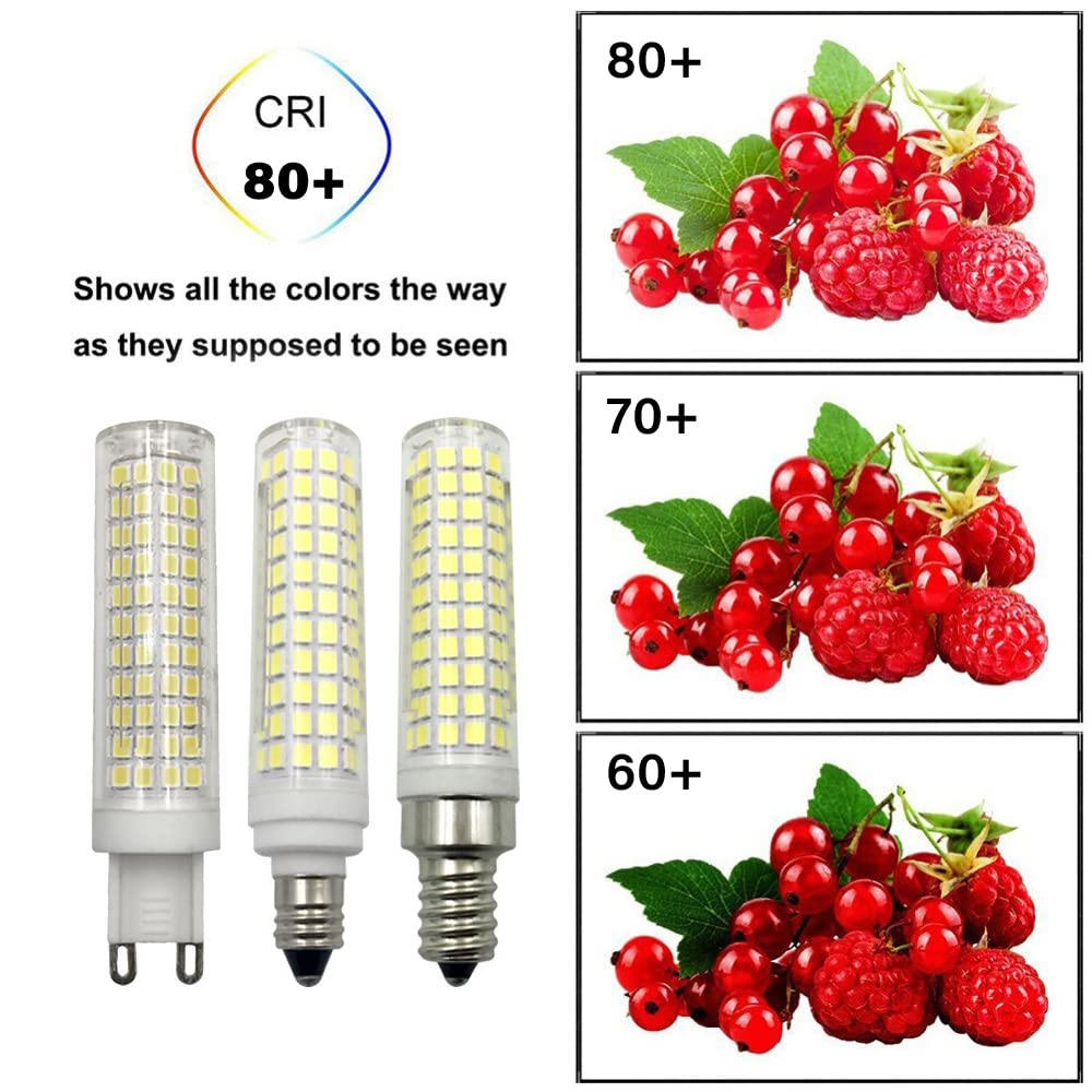 Lampadine LED, base G9/E14/E12/E11/BA15D, 12 W (equivalente a 120 W) 800 LM lampadina a mais non stroboscopica 110 V/220 V CA, dimmerabile 3000 K e 6000 K (confezione da 5) (3000k Warm White E11)