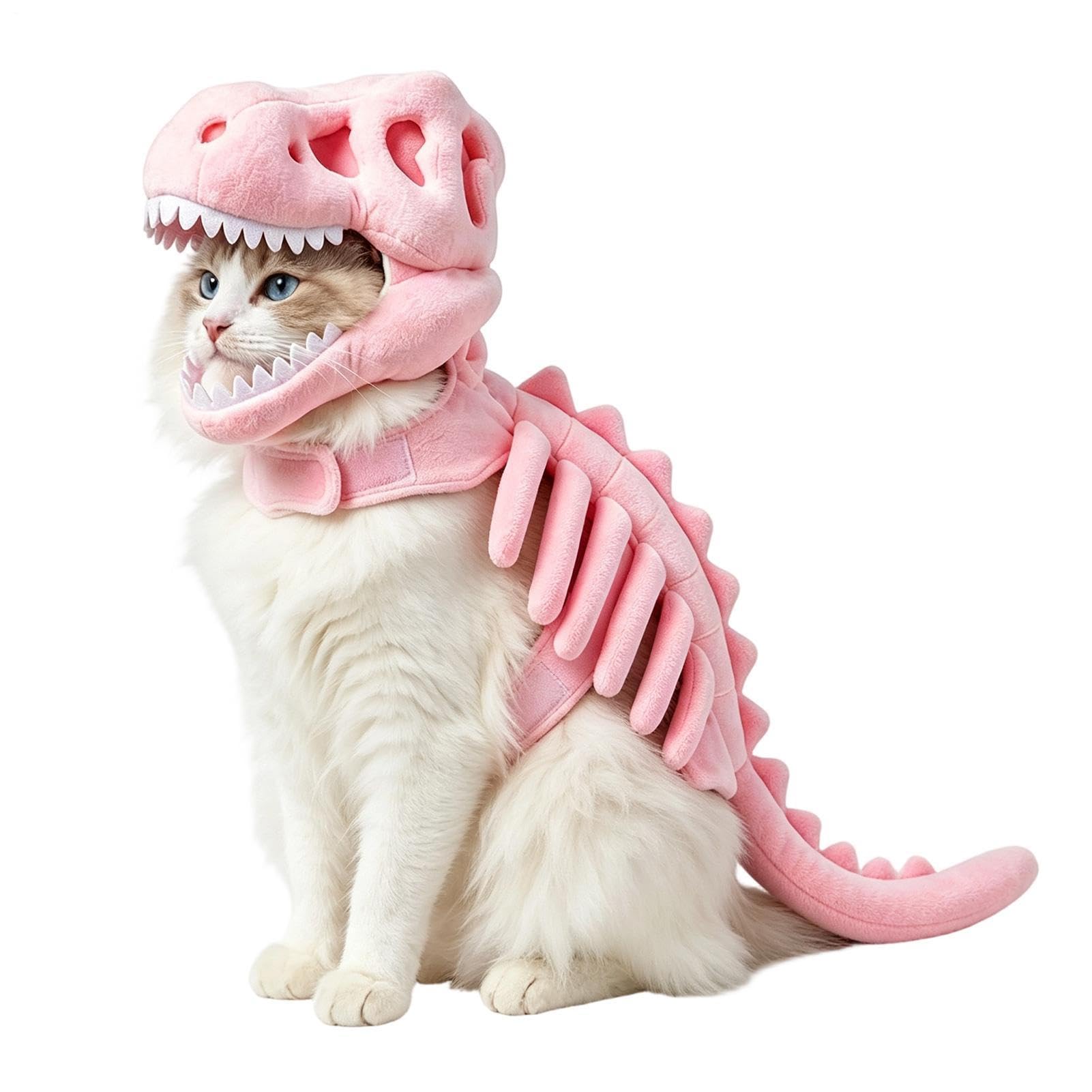 Kostium kota dinozaura miękki pluszowy szkielet 3D zabawny strój cosplay