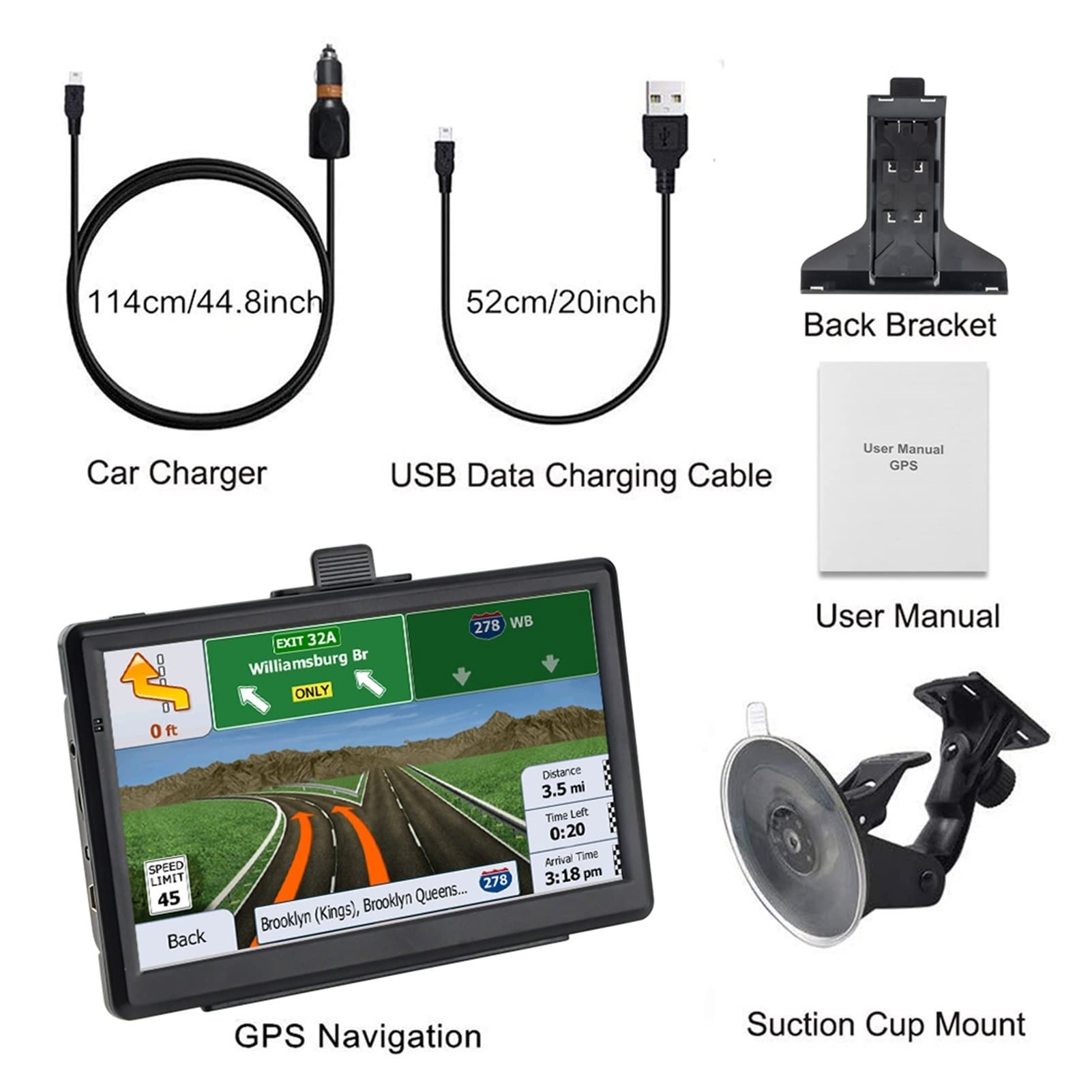 Navigatore GPS Auto 7 Pollici - Mappe Europa Aggiornate, Info Traffico In Tempo Reale