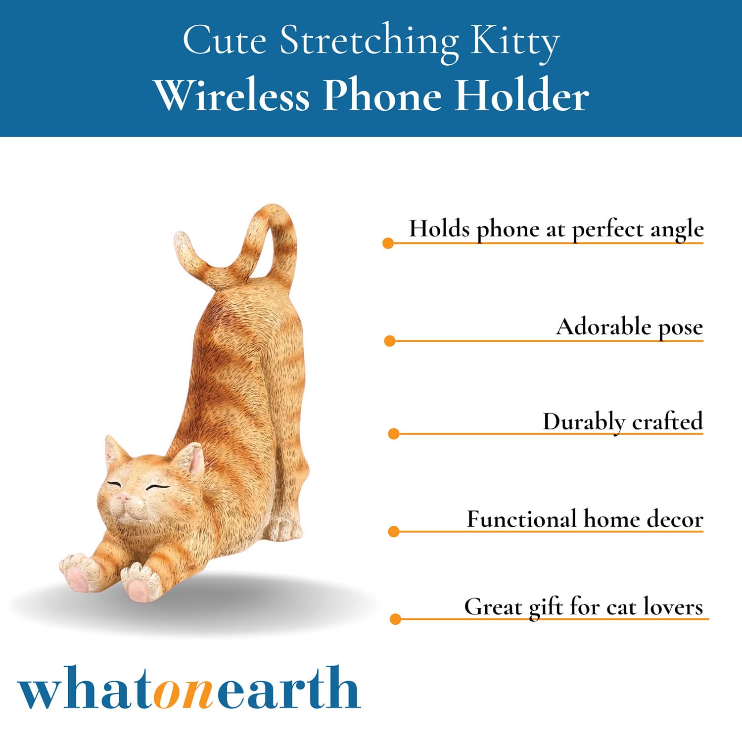 Amazon.com: WHAT ON EARTH Cat Cell Phone Stand for Desk Cute Phone