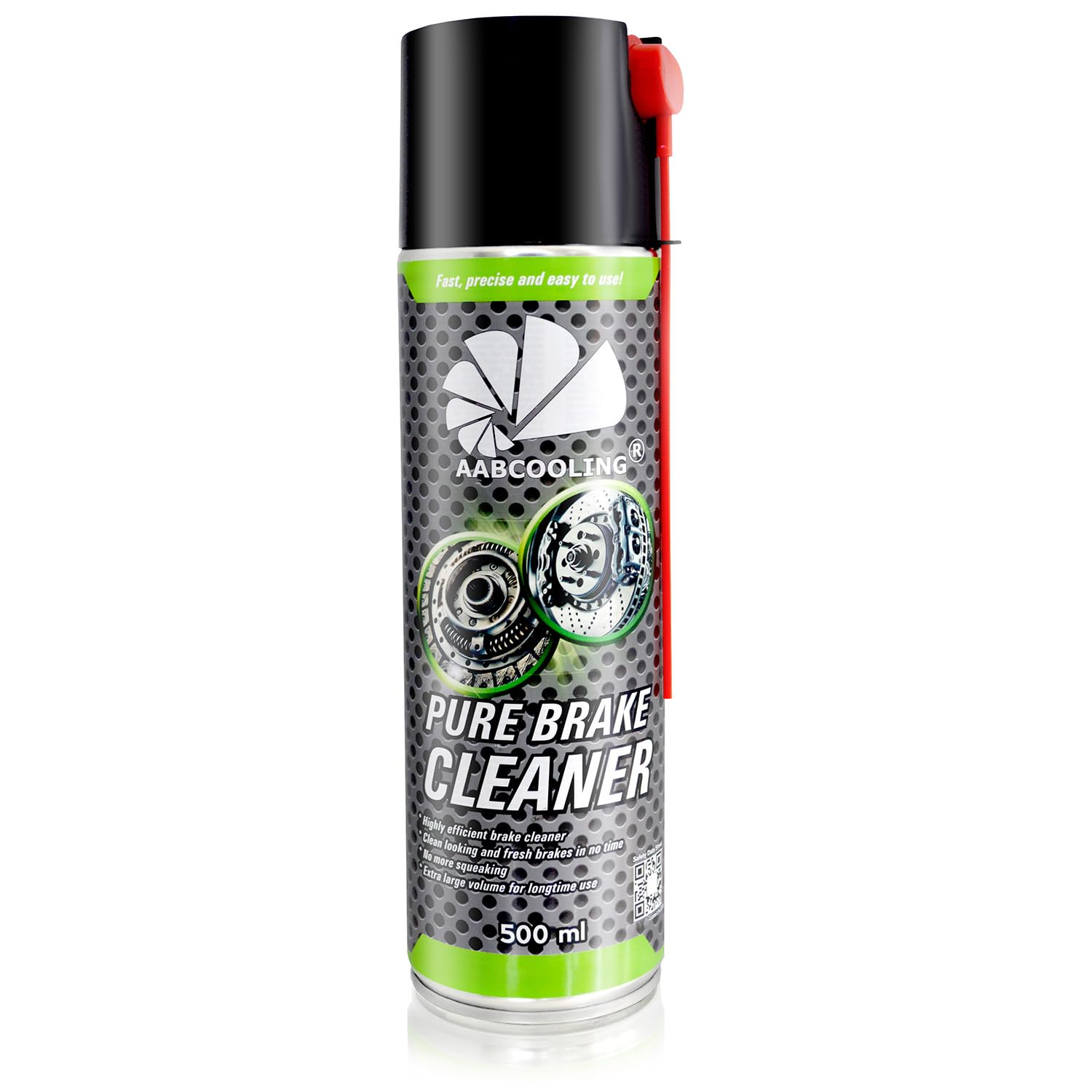 AABCOOLING Bike & Brake Cleaner 500 ml Spray - Removes Grease, Oil, Dirt - For Discs, Chain, Rims - Cleans Bicycle Parts - Fast Drying, Powerful Degreaser