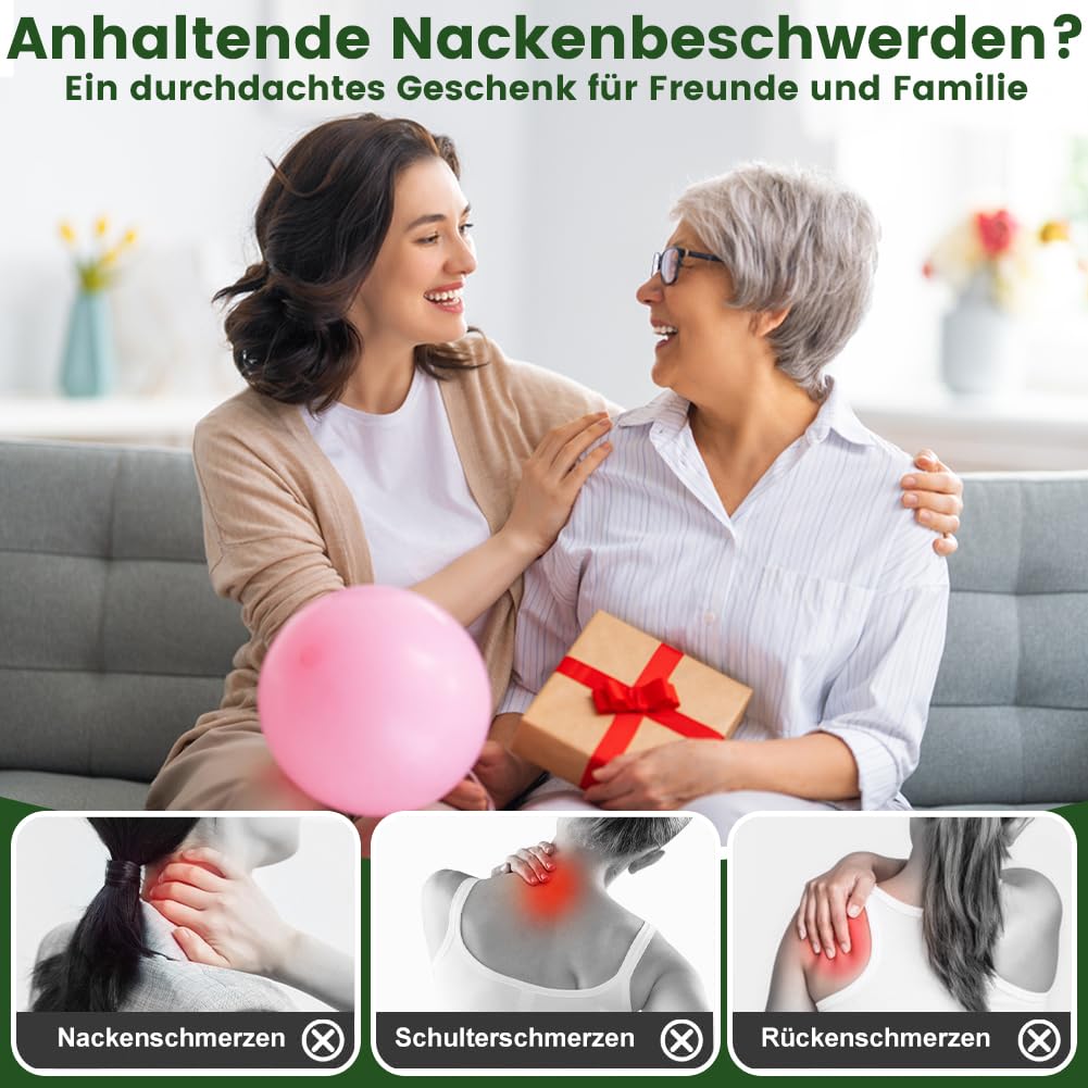 Massagegerät, 4D Nackenmassagegerät, Nackenmassagegerät mit Wärme, Heizendes Nacken, Shiatsu Massagegerät 3 Modi 2 Heizstufen, USB Elektrische Schultermassagegerät Neck Massager für Zuhause Büro Reise