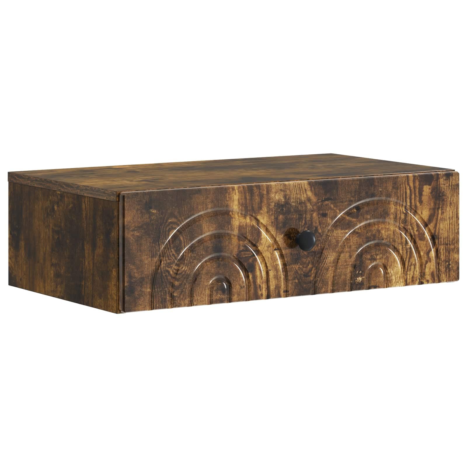 Wandtisch, 59 cm, mit Schublade, Holz | Kompaktes Design, Griffe aus Metall, Aufbewahrung der Küche, Pflege mit feuchtem Tuch