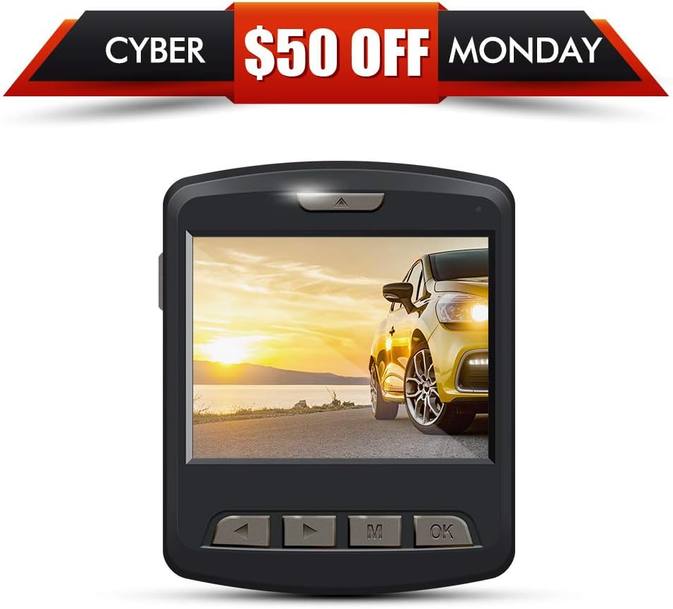 Dash Cam, ARTSEA 1080P FHD Car Dashboard Camera Driving Recorder 2" LCD Screen 170°Wide Angle WDR G-Sensor Parking Monitor Loop Recording Motion Detection, Upgraded