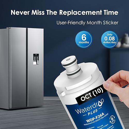 Miniatura 6 de Waterdrop Plus 640565 - Filtro de agua para refrigerador Bosch 640565, certificado NSF 401, 53 y 42, 3 filtros