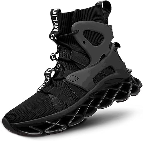 Hello MrLin Zapatillas de correr para hombre, antideslizantes, atléticas, para caminar, tipo hoja, hip-hop