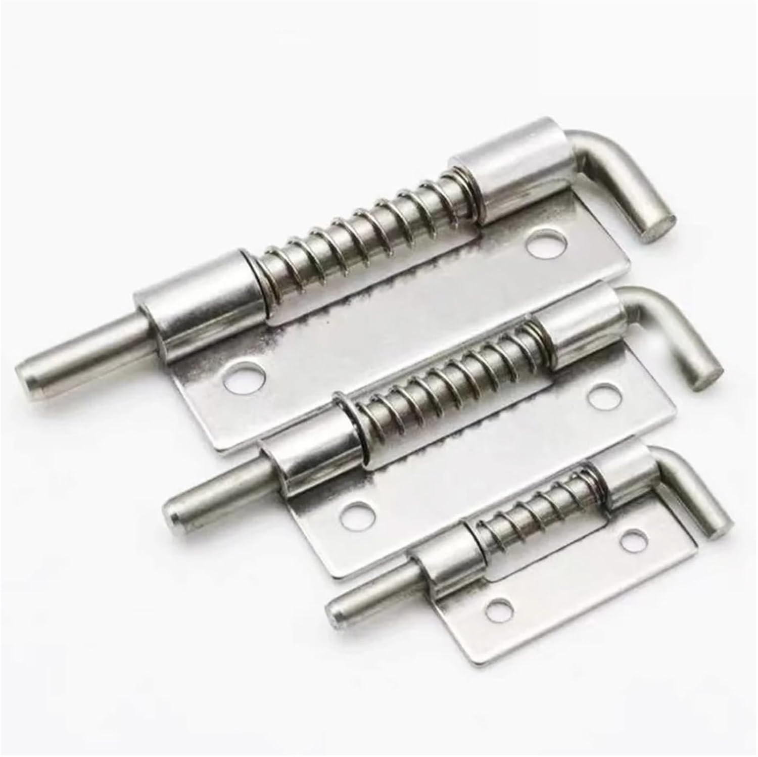 Spring Loaded Latch 20PCS Spring Loaded Latch Pin 304 Stainless Steel Silver Window Cabinet Hinges Security Door Bolt for Household Hardware(S Right)