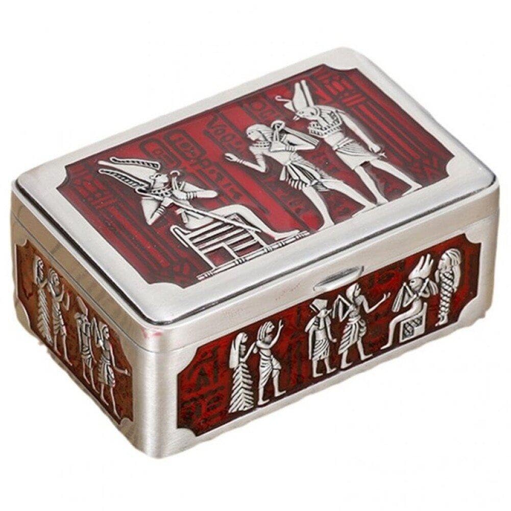 Boîte de bijoux ancienne Égypte et décor de collier