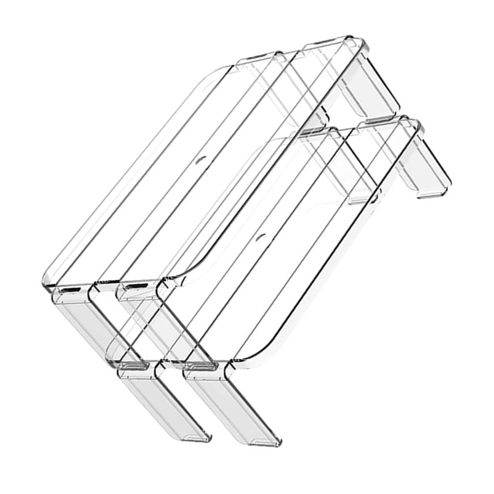 Estante de Almacenamiento Transparente Multifuncional 2piezas Plástico | Organizador para Nevera, Separadores para Nevera, Almacenamiento Nevera, Estante Nevera, Accesorios Frigorifico
