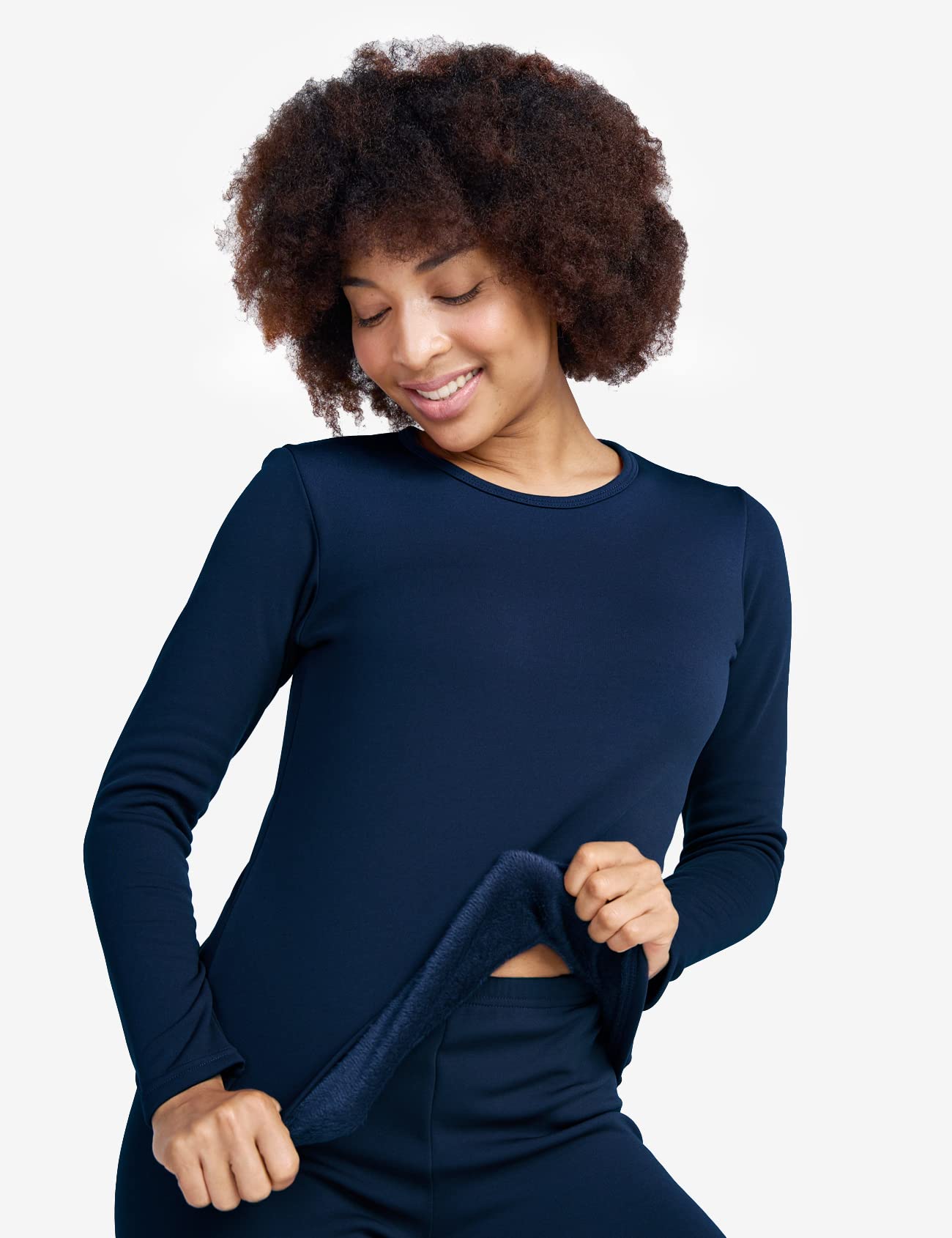 LAPASA Pacco da 2 o 1 Maglia Termica Donna Manica Lunga Fodera in Micro Pile - Pigiama Abbigliamento Intimo Canottiera Calda Elegante Elastica Traspirante Sportiva L15/L39/L42