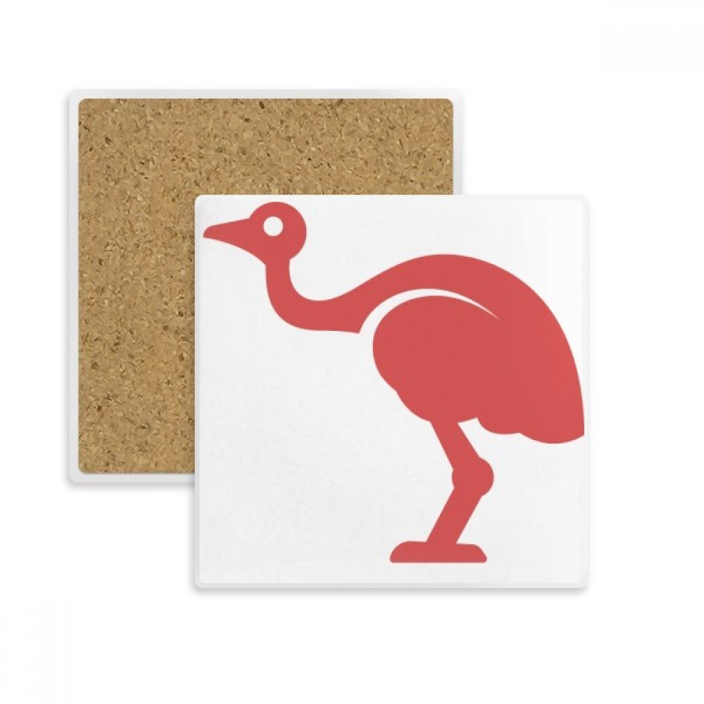 Cadeau de boissons multicolore dessous de verre autruche