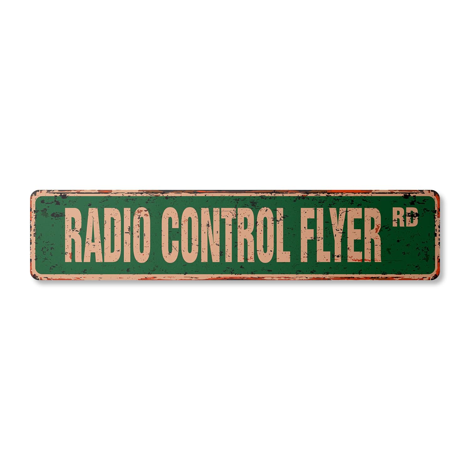 RADIO CONTROL FLYER Vintage Street Sign RC hobby plane helicopter cars