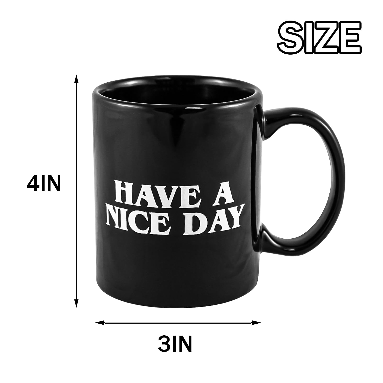 PIDUDU Ceramiczny kubek do kawy ze środkowym palcem, 300 ml, zabawny kubek do kawy, nowości, na mleko, sok, kawę, herbatę lub prezenty urodzinowe, czarny