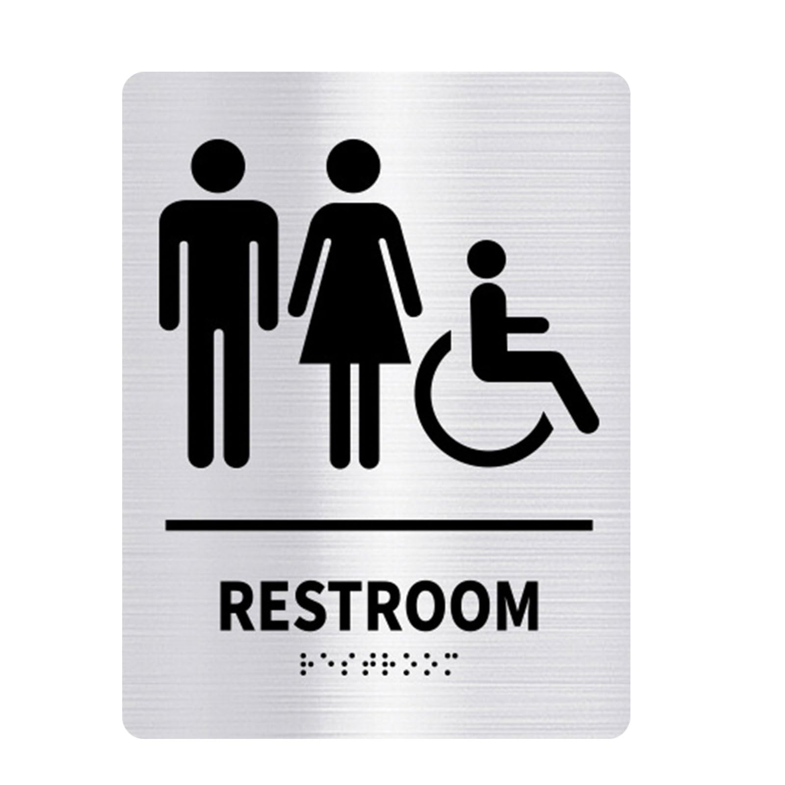 Elnwnnkc Women Unisex Bathroom Sign WCs Toilet Entrance Signs Door Sticker for Public Place Home Decoration Wall Decals Unisex Toilet Sign
