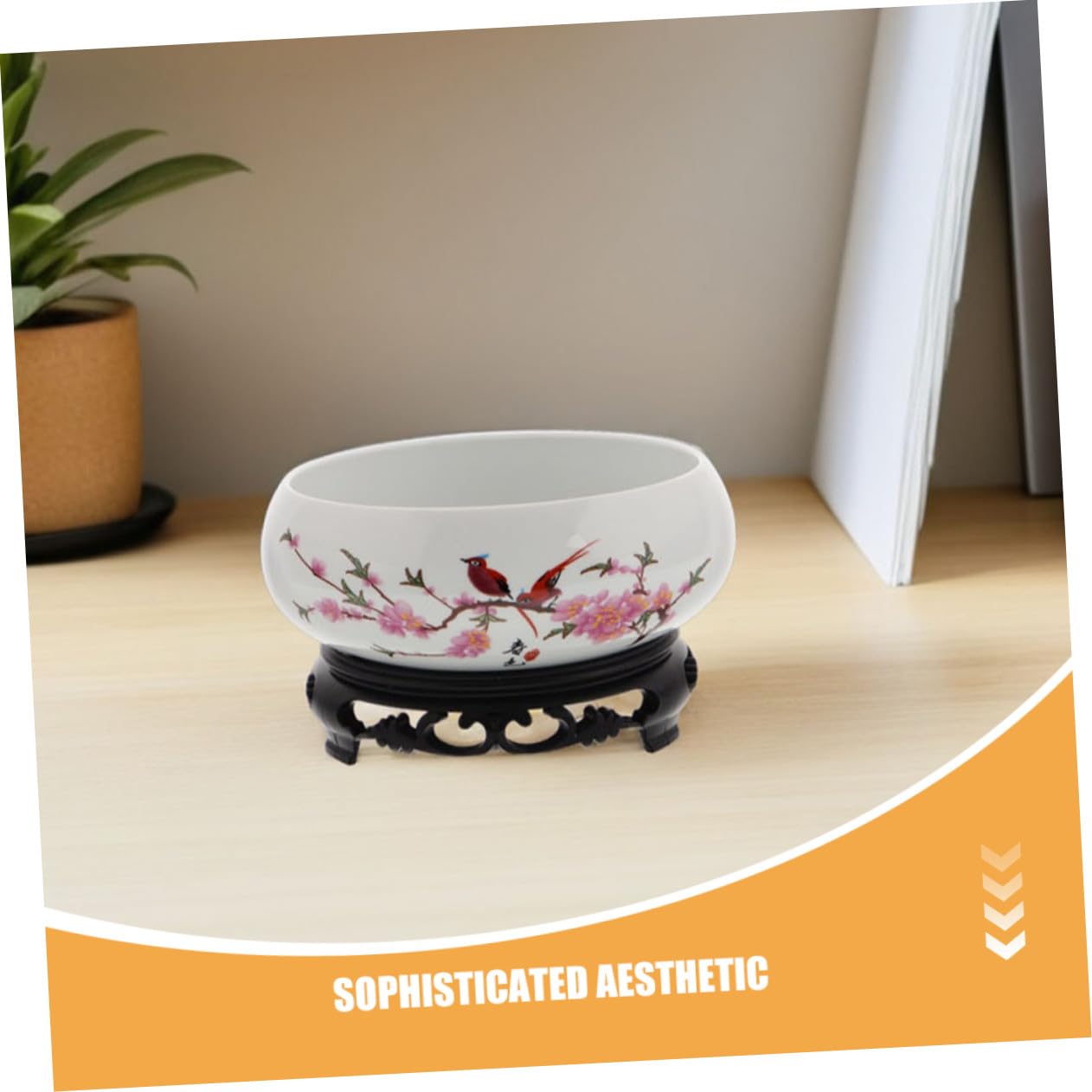 Ceramiczna Rośliny Hydroponiczne z Plastikową Podstawą Donica Wodne bez Otworów Niebiesko Biała Porcelana Duży Pojemnik Bonsai Do Dekoracji Wnętrz i Ogrodu