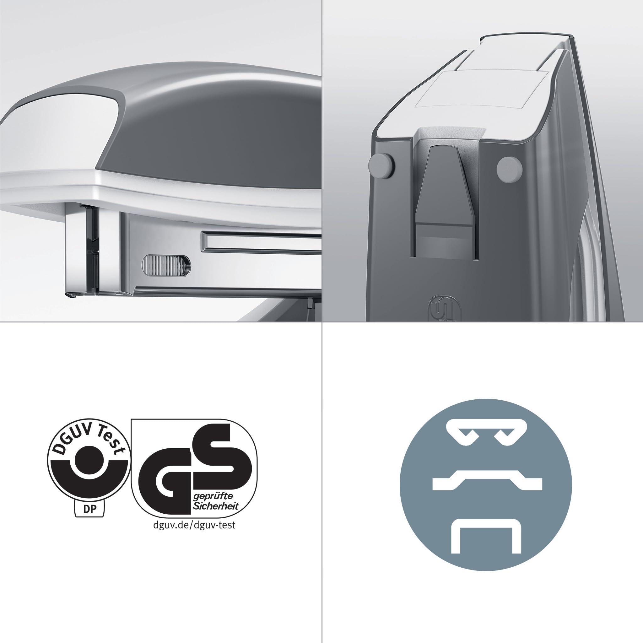 Leitz 5008 NeXXt Series Bürolocher, Metall, bis zu 30 Blatt/Kombi-Set mit Heftgerät + 1000 Klammern extra (hellgrün)