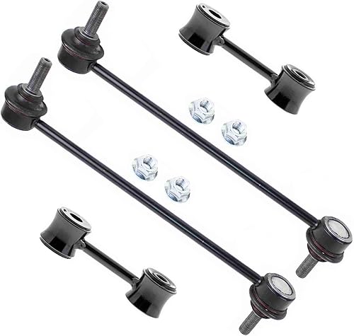 Miniatura 99 de Detroit Axle - 4 barras estabilizadoras para Jeep Grand Cherokee Commander 2005-2010 2006 2007 2008 2009 de repuesto delantero y trasero