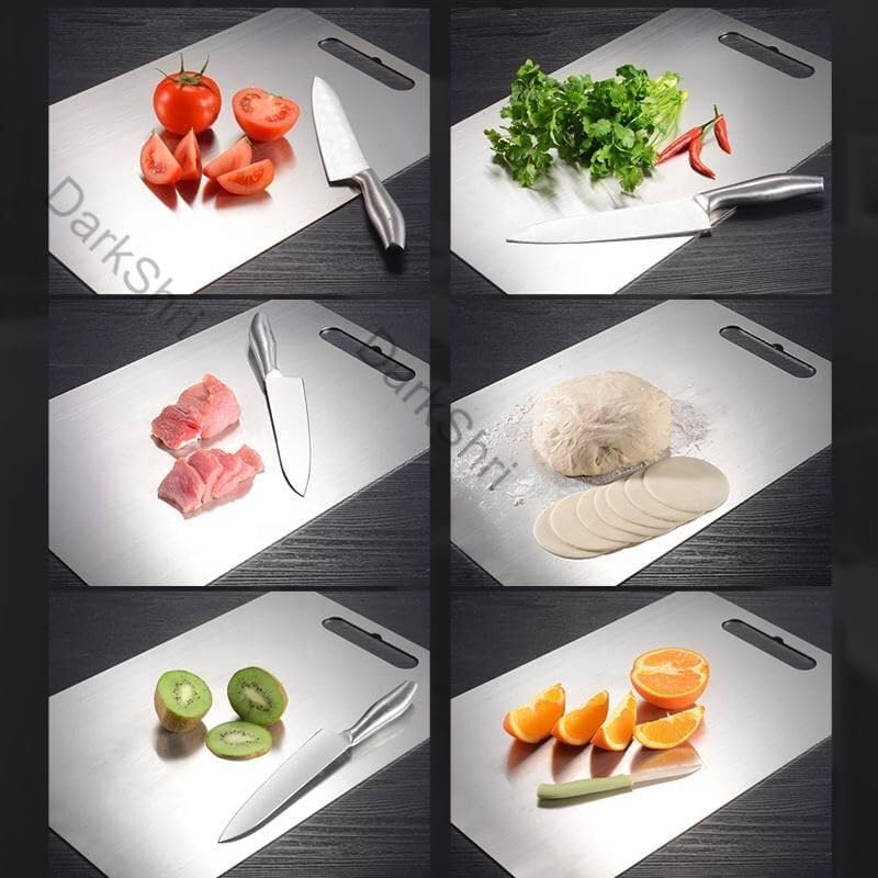 Image of Stainless Steel Chopping Board for Kitchen,Fruit and Vegetable Cutting & Chopping Board (Meduim Size)