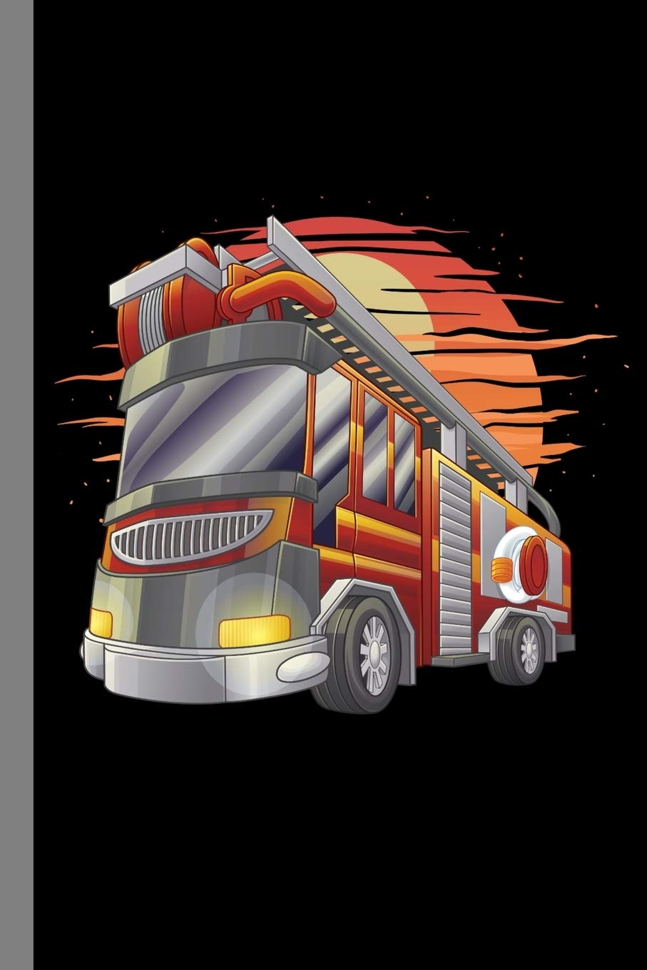 Firetruck: Fires Gift For Rescuers (6"x9") Dot Grid Notebook To Write In