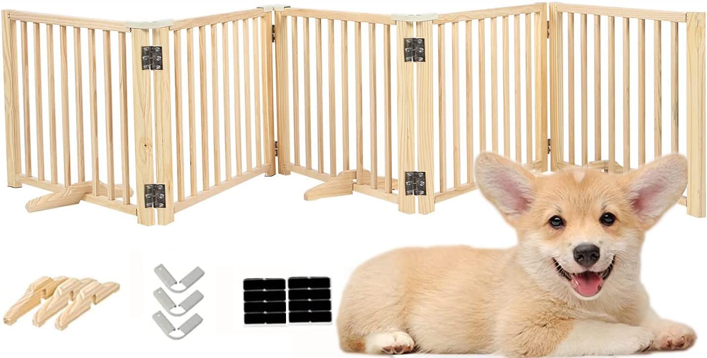 Amazon.co.jp: ペットゲート 木製 置くだけ 犬 柵 自立式